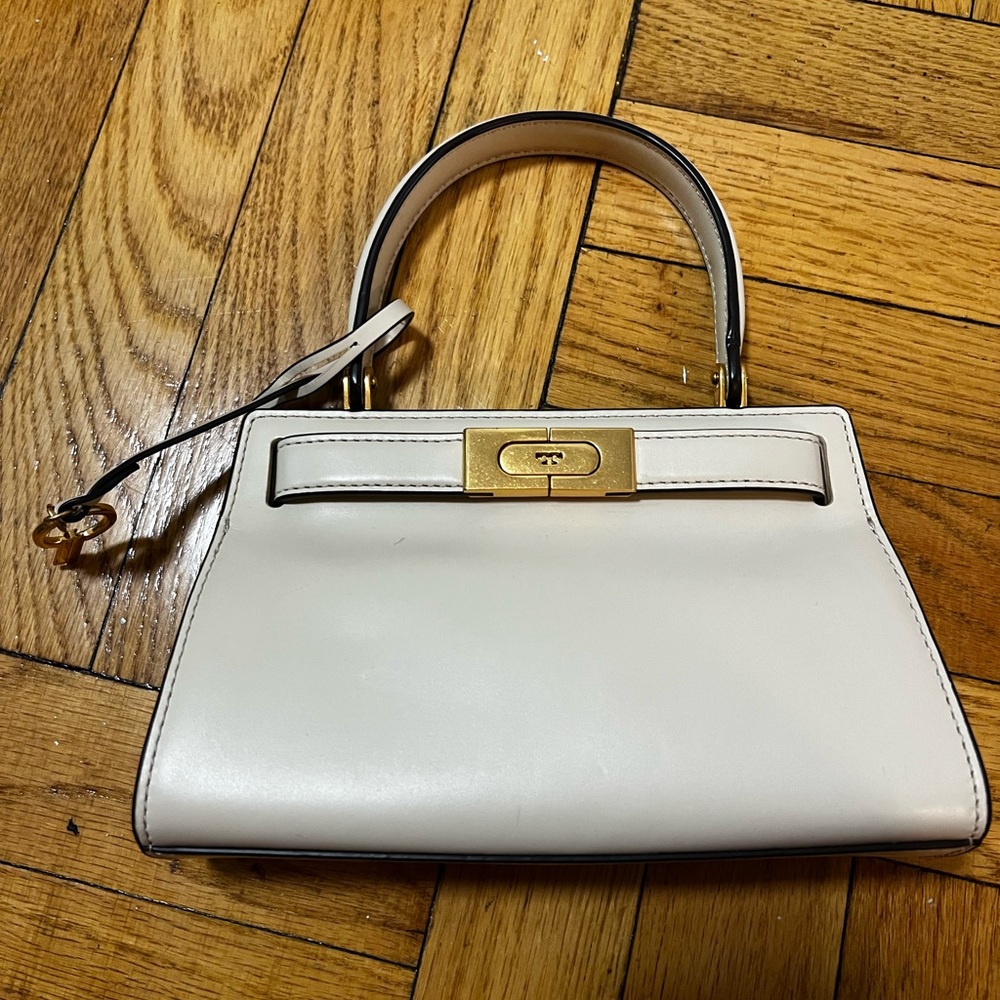 TORY BURCH Lee Radziwill Petit Bag Beige Leather Crossbody